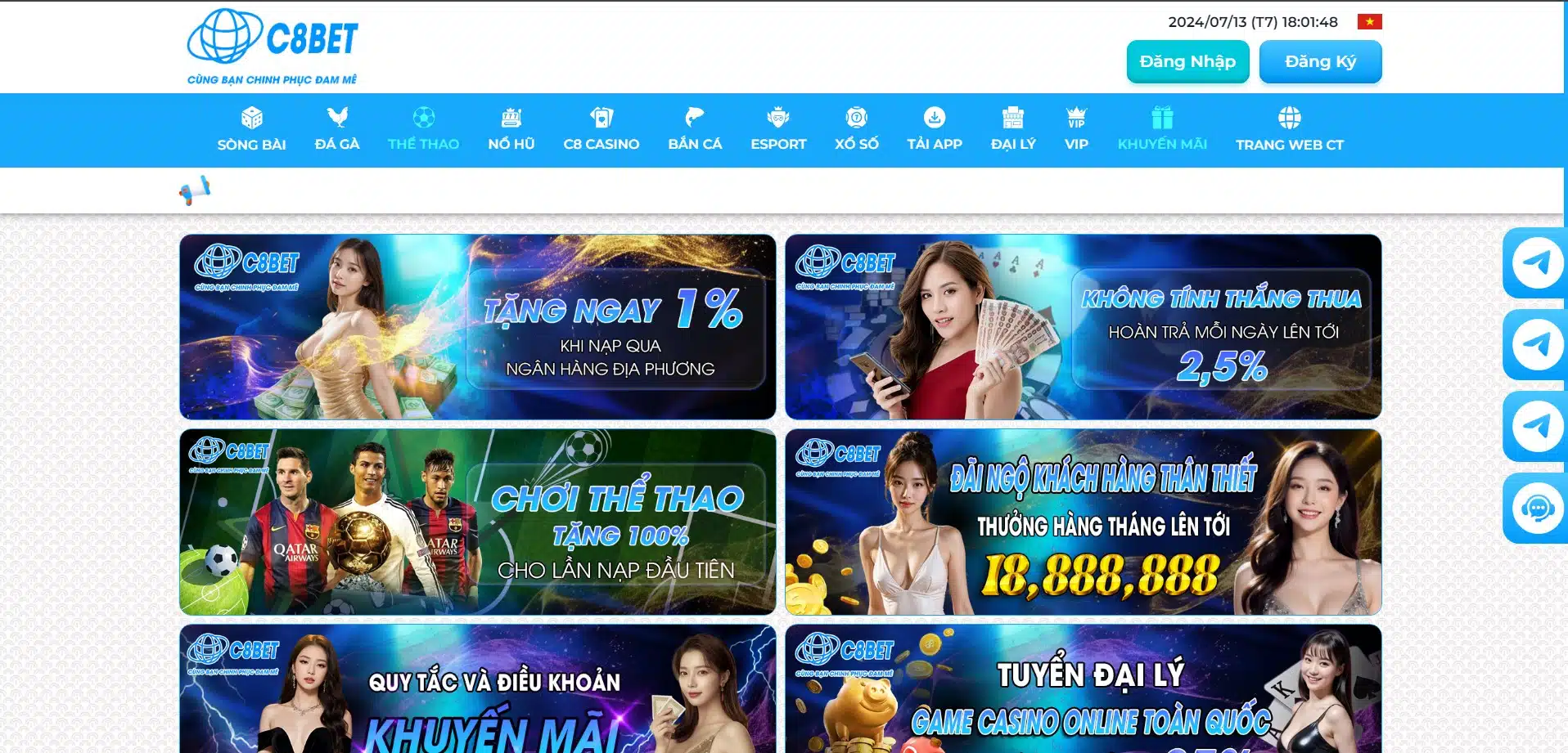 Truy cập ngay chuyên mục khuyến mãi tại trang chủ C8BET